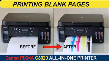Canon Pixma G6020 Printing Blank Pages Part 1- Fix Clogged BK Y, M, C, Ink - 2 Easy Methods !!