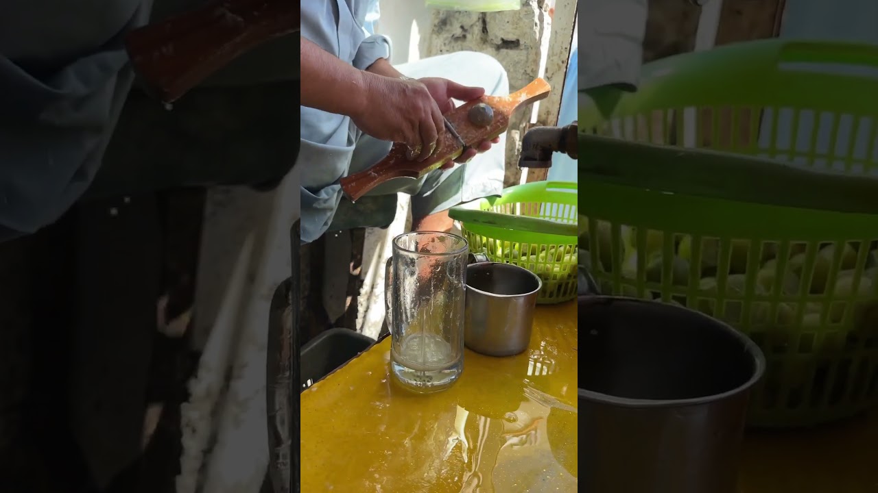 Juicing two limes at once for fresh limeade 