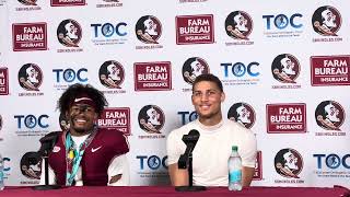 QB Tommy Castellanos and WR Duce Robinson talk 42-7 win over Wake Forest, their connection, more