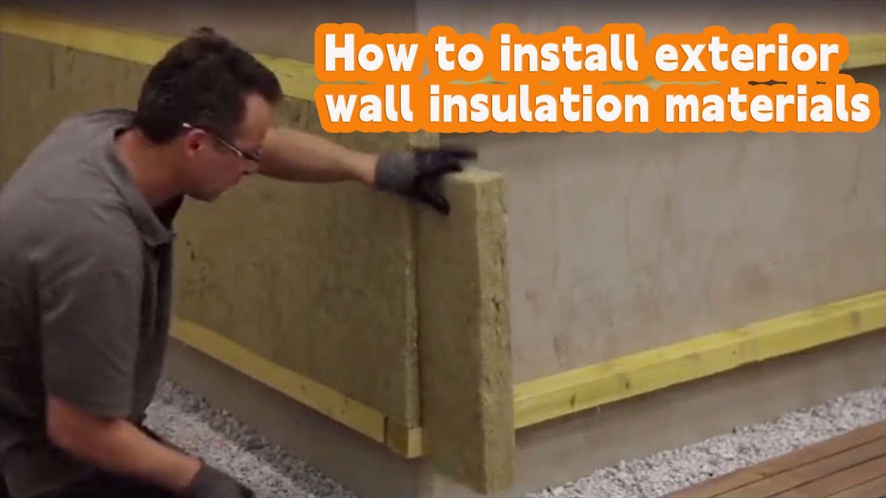 How to install exterior wall insulation materials - YouTube