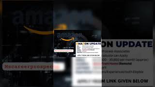 Amazon is Hiring Work From Home for Retail Process Associates | Apply Online