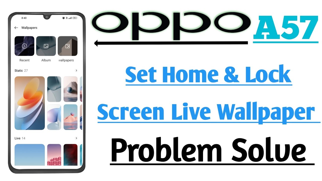 Oppo A57 Set Home & Lock Screen Live Wallpaper Problem Solve - YouTube