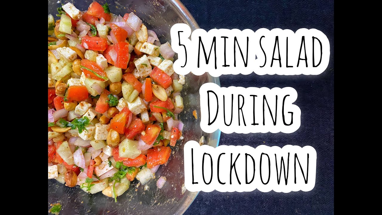 5 MIN SALAD DURING LOCKDOWN| HEALTHY RECIPE|QUICK AND EASY