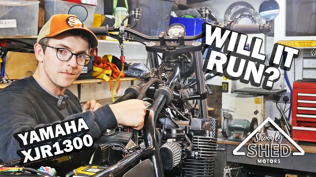 XJR Valve Checks and First Start Up! Yamaha XJR1300 Shoogly Shed Motors