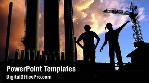 Construction Project PowerPoint Template Backgrounds - DigitalOfficePro #02021W