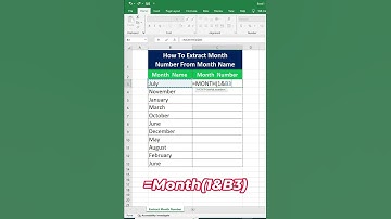 How to Extract Month Number From Month Name | Excel Shorts Video in HIndi | #ExcelShorts #ExcelTips