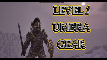Umbra sword and armor at Level 1 in Oblivion Remastered