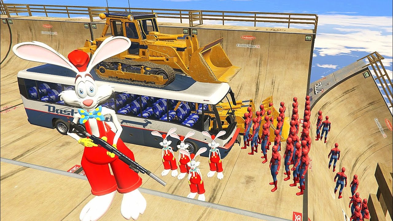 GTA 5 Amazing (Crazy) Ragdolls Spiderman VS Roger Rabbit (Euphoria Physics | Funny Moments) Gta 5