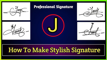 J letter stylish signature making tutorial || How to make J signature