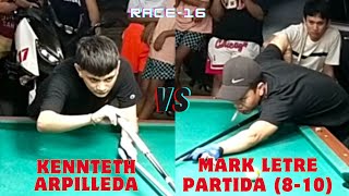 KENNETH ARPILLEDA VS. MARK LETRE : PARTIDA (8-10) | RACE 16 | SAMSON TRICKSHOT BILLIARD