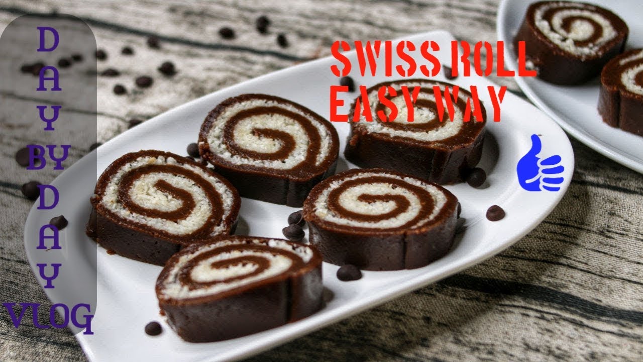 making swiss roll a home easy way  day by day