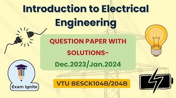 BESCK104B Introduction to Electrical Engineering | Previous Year Question Paper Solved |VTU 1st Year