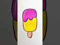 How to draw an ice cream with acrylic brush pens | easy drawing and coloring for kids #simple #cute