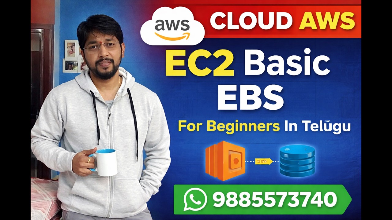 CLOUD | AWS | EC2 Basic EBS For Beginners In Telugu | Part-3 | WhatsApp ...