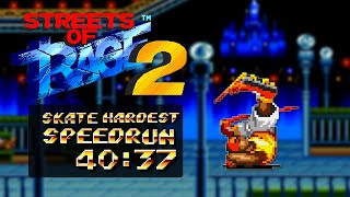 Streets of Rage 2 Speedrun || Skate-Hardest [40:37]