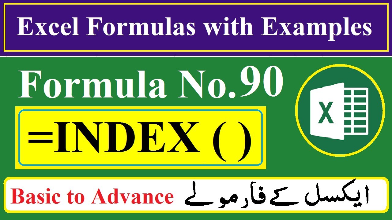 Excel Formula INDEX Function - YouTube