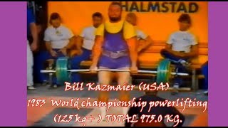 Bill Kazmaier 1983 World championship powerlifting Sweden 125 kg
