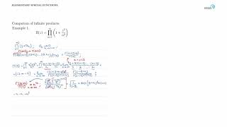 Asymptotics in the complex plane. Computation of infinite products/example I.