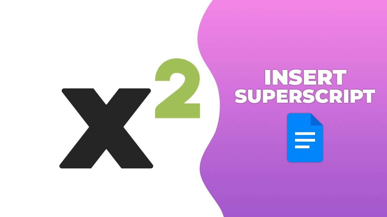How to insert a superscript in google docs