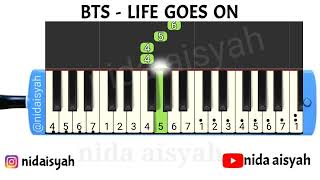 NOT ANGKA PIANIKA LIFE GOES ON | TUTORIAL MUDAH MAIN PIANIKA LAGU LIFE GOES ON BTS screenshot 5
