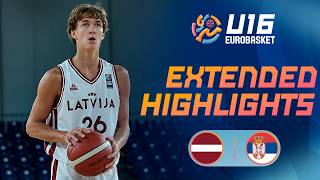 Round of 16: Latvia 🇱🇻 vs Serbia 🇷🇸 | Extended Highlights | FIBA U16 EuroBasket 2026