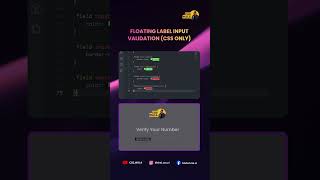 Floating Label Input Validation (CSS Only) 🔥 | Mobile Number Input UI Design