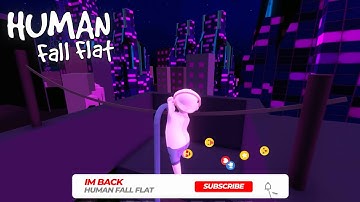 Human Fall Flat - Neon City Level Part 2 of 2 Walkthrough | Custom Map | Steam Workshop | Full