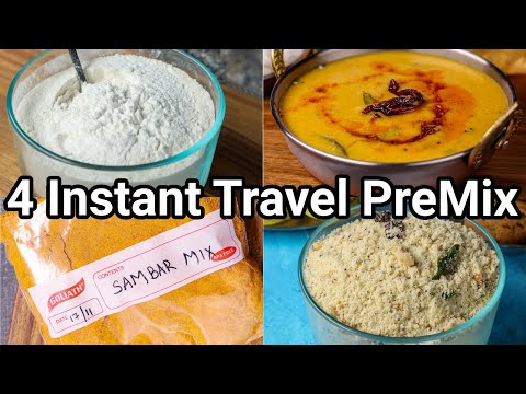 4 Instant Travel Premix Recipes for Complete Meal | Homemade Ready 2 Eat Hostel Ready-mix