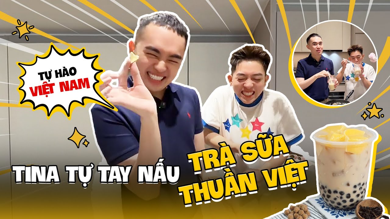 Tina trổ tài nấu trà sữa thuần Việt, Panda khen 