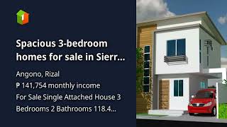 Spacious 3-bedroom homes for sale in Sierra Manor Residences, Angono