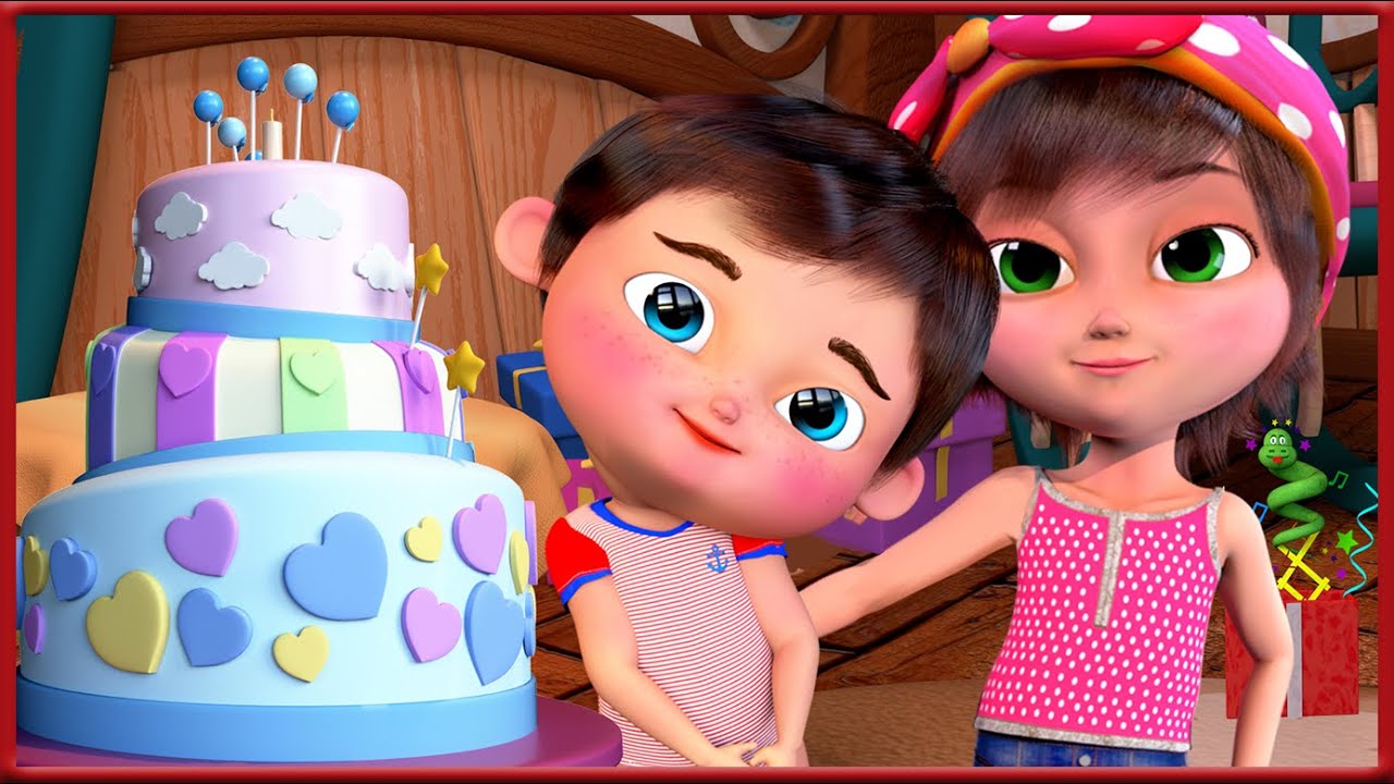 Birthday Song + More Banana Cartoon 3D Nursery Rhymes Baby & Kids Songs YouTube