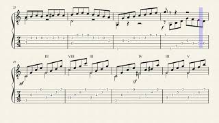 Etude No.1 Op.60 - Matteo Carcassi (1792 - 1853) - Tablature