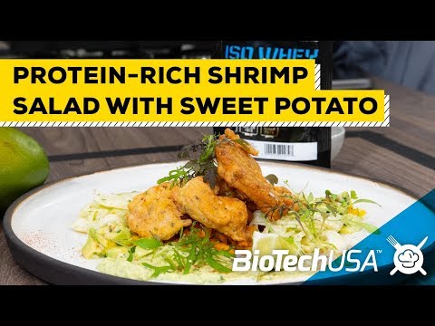 Fit Gourmet // Protein-rich Shrimp Salad with Sweet Potato