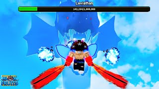 Passei 24 horas caçando LEVIATHAN no blox fruits COLETANDO corações