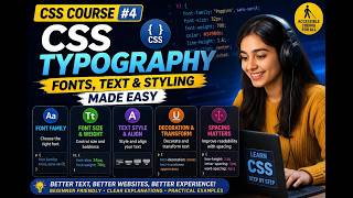 CSS Typography Explained | Fonts, Text &amp; Styling| with NVDA | accessible tutorial  | CSS Course #4