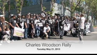 Raider nation shows up in force at raiders headquarters alameda on the
day of charles woodson's visit. fans were hoping to show that we want
h...