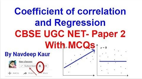 NTA NET | Coefficient of correlation and Regression | Paper 2 With MCQs