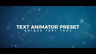 Text Animator Preset Premiere Pro Presets