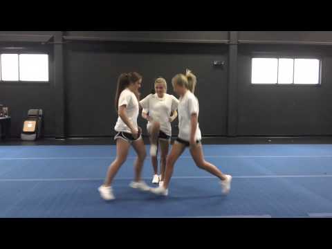Basic Cheerleading Stunt Progression: Thigh Stand - YouTube