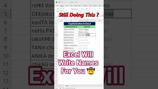 Excel Just Got Smarter! Instantly Fix Name Capitalization 💡 #excel #exceltips #shorts