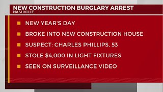 Suspect charged with stealing from home under construction