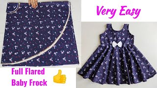 Full Flared Baby Frock Cutting and Stitching | Umbrella Cut Baby Frock Cutting and Stitching screenshot 4