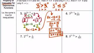 Solving Exponential Equations and Inequalities using Common Bases