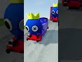 Big  small thomas rainbow train vs obstacles 2 shorts thomasandfriends rainbowfriends beamng