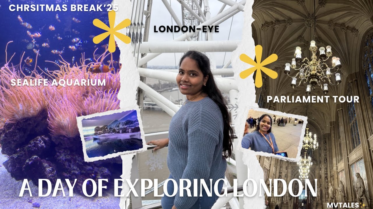 A day of exploring sealife aquarium➡️ London eye➡️ 🇬🇧 parliament @london! Christmas break’25!