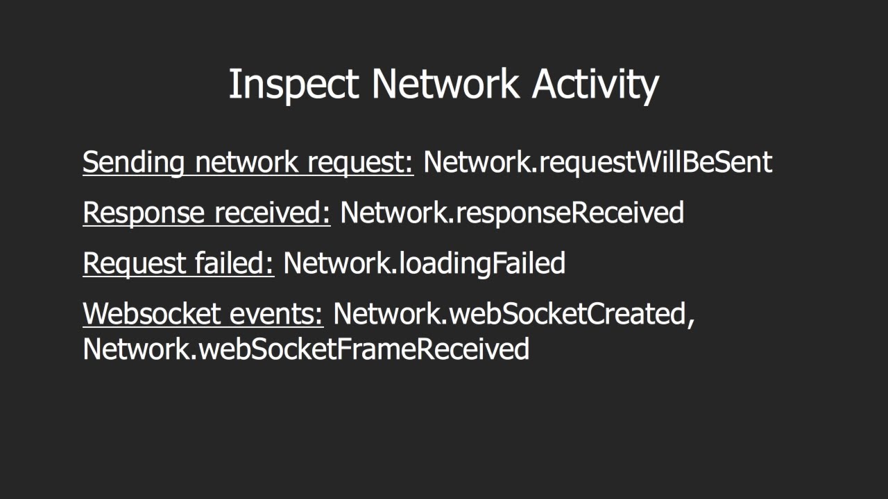 Chrome Developer Tools Protocol: printing network requests - YouTube