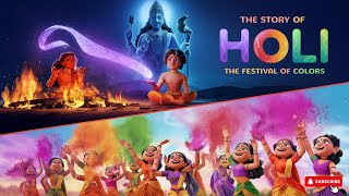 The Story of Holi The Festival of Colors | Animated Holi Story  | Read aloud | Happy holi