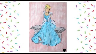 Coloring Disney Princess Cinderella Coloring Page with Markers | Speed Coloring Time Lapse Coloring Disney Princess Cinderella Coloring Page with Markers | Speed Coloring Time Lapse
