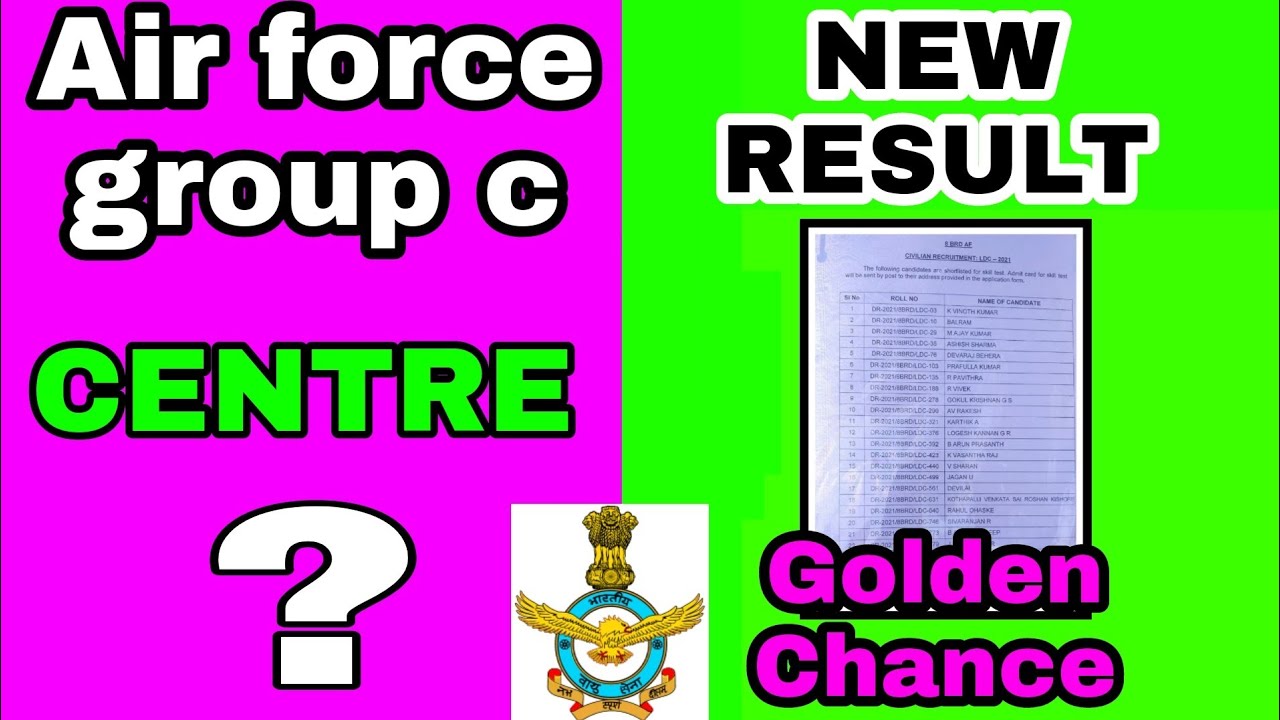 Air force group c result out 2021(Golden chance)😉😰😉😱