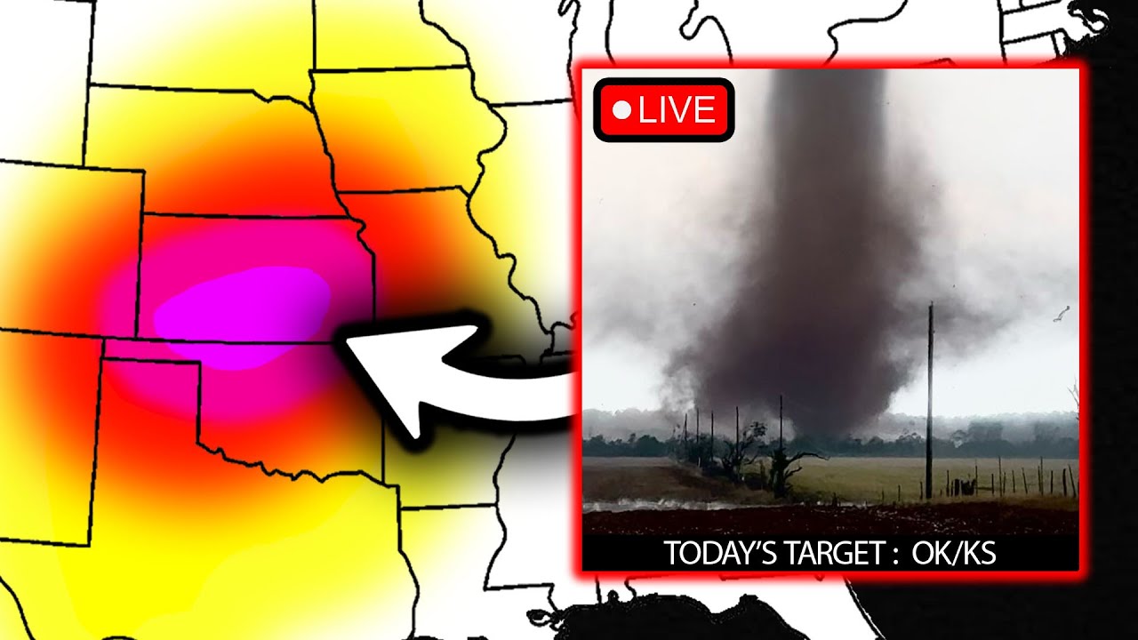 LIVE STORM CHASING - Dangerous Threat For Severe Wind/Tornadoes ...